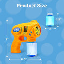 JOYIN 2 Bubble Guns with 2 Refill Solution (10 oz Total), Bubbles Maker, Blower for Kids, Toddlers, Outdoors Activity, Birthday Gift, Easter Basket Stuffers (Yellow+Orange) by TinyTreasures Baby Boutique
