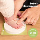 Baby Hand and Footprint Kit Girls, Boys - Personalized Baby Footprint Ornament Kit, Newborn Keepsake Gifts for New Mom, Easy to Use Handprint Makers, Cute Shower Gifts (Glaze Finish) by TinyTreasures Baby Boutique