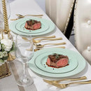 FLOWERCAT 60PCS Sage Green Plates - Heavy Duty Plastic Plates Disposable for Party/Easter - Include 30PCS 10.25inch Sage Green Dinner Plates and 30PCS 7.5inch Dessert Plates by CozyNest Decor