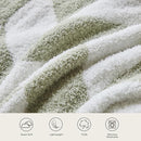 Snuggle Sac Sage Green Bedding Blankets Twin Size, Super Soft Warm Blankets Oversized Cozy Knit Fuzzy Blanket for Living Room, Chevron Green,60x80 inches by TinyTreasures Baby Boutique