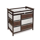 Badger Basket Modern Baby Changing Table with 6 Storage Drawers and Pad, Diaper Change Station - Espresso by TinyTreasures Baby Boutique