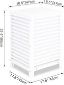 SMIBUY Double Laundry Hamper with Lid, 120L Bamboo Laundry Basket with Removable Liner Bag, 2-Section Clothes Divider Laundry Sorter for Laundry Room, Bathroom, Bedroom (White) by CozyNest Decor