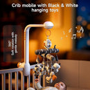 TUMAMA Baby Crib Mobile, High Contrast Baby Crib Toy with Projection Night Light, Music and White Noise, Soft Plush Animal Black and White Hanging Toy for Infant 0 3 6 9 Months Newborn Gift by TinyTreasures Baby Boutique
