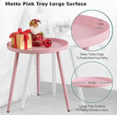 AOJEZOR Side Table: End Table for Any Room - Round Side Tables for Small Spaces - Pink with 3 Legged by CozyNest Decor