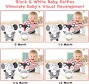 Baby Rattles 0-6 Months Newborn Toys Infant Toys 0-6 Months Rattles for Babies 0-6 Months Baby Toys 0-6 Months, Black and White High Contrast Baby Toys for 0 3 6 9 12 Months (Baby Rattles) by TinyTreasures Baby Boutique