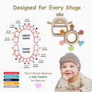2 Pack Baby Teething Toys for 0-6 & 6-12 Months, Food Grade Silicone Teething Mitten No Drop Teether and Ring Teether, BPA Free, One-Piece, CPC Certified Baby Chew Toys for Sucking Needs by TinyTreasures Baby Boutique