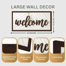 Welcome Sign - Large Rustic Wooden Wall Decor for Farmhouse Living Room, Entryway, or Foyer | 32"x16" Hanging Wall Art by CozyNest Decor