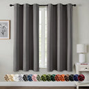 MIULEE Grey Blackout Curtains for Bedroom Living Room 63 Inches Long 2 Panels, Thermal Insulated Room Darkening Drapes Solid Grommet Top Noise Reduction Light Blocking Window Treatments 40x63 Inch by TinyTreasures Baby Boutique
