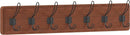 HBCY Creations Rustic Brown Solid Wood Wall Mounted Coat Rack with Shelf, 7 Hooks, 34" Long - Kitchen, Mudroom, Entryway, Bathroom - Includes Mounting Hardware, Coat Hanger, Dog Leash Hooks by CozyNest Decor