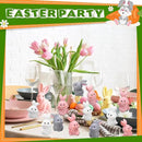 Marsui 100 Pcs Bunny Miniatures Figurines Rabbit Miniature Accessories Easter Garden Landscape Garden Rabbit for Easter Garden Accessories Dollhouses Decoration(Funny Rabbit) by GreenHaven Gardens