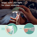Olababy Rechargeable Electric Baby Nail Trimmer | Newborn Nail Clipper | Electronic File for Babies | Infant/Toddler Nail Grooming Kit | Portable Manicure Essentials | LED Light Fingernail Cutter Set by TinyTreasures Baby Boutique