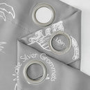 Vangao Kids Curtains Grey Blackout Dinosaur Curtains for Boys Kids Nursery Girls Room Silver Dino Foil Print Thermal Insulated Drapes Grommet Top Window Treatments 84 Inches Length 2 Panels by TinyTreasures Baby Boutique