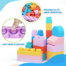 45 Pcs Soft Building Blocks for Toddlers 18M+, BPA - Free Sensory Toys, Montessori STEM DIY Construction Bricks, Safe Teething & Early Learning Toys, Creative Building Set for Baby Kids by TinyTreasures Baby Boutique