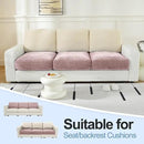 Large Backrest Cushion Covers Super Stretch Backrest Covers for 3 Cushion Couch Sofa, Couch Back Cushion Covers Featuring with Chenille Yarn (Softer Version, 3PC, Pale Pink) by CozyNest Decor