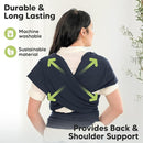KeaBabies Baby Wrap Carrier - All in 1 Original Baby Carrier Newborn to Toddler Sling, Easy to Wear, Hands Free Bonding, Lightweight, Breathable Infant Wraps (Midnight) by TinyTreasures Baby Boutique