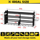 Power Tool Organizer Wall Mount with 8-Drill Holders-600Lbs Load Heavy Duty Metal 4-Layers Garage Storage & Organization Battery Tools Rack with Side Panels Utility Racks Workshop Gifts for Men by GreenHaven Gardens