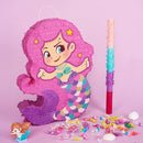 WERNNSAI Mermaid Piñata-Mermaid Party Piñata with Bat and Blindfold for Girls, Kids Birthday Party Games Anniversary Celebration Classroom Activities Mermaid Themed Party Decorations (15.7’’ x 12.2’’) by TinyTreasures Baby Boutique