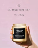 M&SENSE Gardenia Jasmine Scented Candle, 50 Hours Slow Burning Clean Non Toxic 7.05oz 2 Wicks Highly Scented Aromatherapy Candle for Housewarming Gifts, Long Lasting Fragrance for Bath & Office by CozyNest Decor