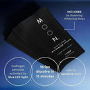 MOON LED Teeth Whitening Kit - Gentle Teeth Whitener Device, 56 White Strips, USB Charger & Travel Case - Blue Light Whitening Tray Removes Stains & Whitens Up to 12 Shades in 2 Weeks (4 Piece Kit) by CozyNest Decor
