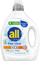 all Liquid Laundry Detergent, Free Clear for Sensitive Skin with OXI, Unscented and Hypoallergenic, 2X Concentrated, 90 Loads by CozyNest Decor