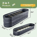 KING BIRD Raised Garden Bed Kit 2025 Upgraded Modular DIY Galvanized Planter Garden Box Outdoor for Gardening, Vegetables, Flowers, Elegant Roman Column Design, 94x24x24 in, Dark Grey by GreenHaven Gardens