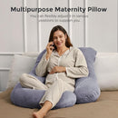 Momcozy Pregnancy Pillows for Sleeping, U Shaped Full Body Maternity Pillow with Removable Cover - Support for Back, Legs, Belly, HIPS for Pregnant Women, 57 Inch Pregnancy Pillow for Women, Grey by TinyTreasures Baby Boutique