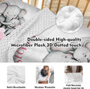Personalized Baby Crib Bedding Set for Baby Girls, Pink Flower Elephant Design Custom Name Baby Crib Sets 5-Pcs, Toddler Double Layer Blanket Fitted Sheets Changing Pad Cover Rug Wall Art Set by TinyTreasures Baby Boutique