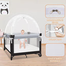 Pack N Play Tent - Mini Crib Tent to Keep Baby from Climbing Out - Crib Net to Keep Baby in - Pop Up Breathable Cribs Cover - Canopy with Upgrade Strong Mesh and Durable Zipper (White, Small) by TinyTreasures Baby Boutique