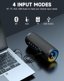 Bluetooth Speakers Wireless Loud Stereo Sound IPX7 Waterproof Outdoor Portable 25W Super Bass Speaker for Home Party Beach with 24H Playtime Colorful Lights BT5.3 TWS Pairing Birthday Gift Black by TinyTreasures Baby Boutique