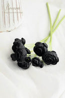 Floroom Ranunculus Artificial Flowers 18 Pcs Black Faux Silk Mini Ranunculus Bulk Fake Wedding Filler Flowers for DIY Bouquets, Centerpieces, Bridal Shower Decorations & Arrangements by CozyNest Decor