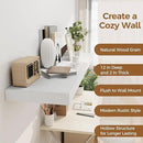 White Floating Shelves 48 Inch Long, 12 Inch Deep Floating Shelves for Wall, 48 x 12 Large Wall Shelves for Home Storage & Display, 2" Thicked Floating Shelf for Bedroom, Living Room, 1 Pack by CozyNest Decor