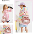 KL928 Girls Bowknot Polka Dot Cute Mini Backpack Small Daypacks Convertible Shoulder Bag Purse for Women by TinyTreasures Baby Boutique
