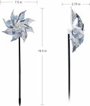 Hausse 10 Pack Reflective Pinwheels with Stakes (Assembly Required), Extra Sparkly Pin Wheel for Garden Decor, Bird Repellent Devices Deterrent to Scare Birds Away from Yard Patio Farm by CozyNest Decor