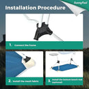 SUNNYFEEL Hammock Camping Chair, Oversized Swinging Camping Chair, Portable Hammock Chairs with Cup Holder, Beach Mat, MAX 300lbs Heavy Duty for Outdoor Travel Lawn Backyard Beach (Blue) by GreenHaven Gardens