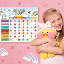 Reward Chart for Kids,Magnetic Behavior Chore Chart for Kids at Home,26 Rainbow Blue Chore Charts,1960 Star Stickers,56 Reward Stickers,Incentive Chore Chart to Develop Responsibility and Good Habits by CozyNest Decor