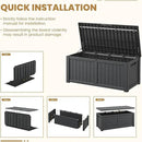 Deck Box, 120 Gallon Outdoor Storage Box Lockable Patio Waterproof for Furniture, Garden Tools, Sports Equipment and Pool Supplies, Waterproof, Resin, Lockable by CozyNest Decor