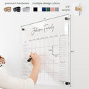 Personalized Clear Acrylic Calendar for Wall, Calendar Whiteboard for Wall, Dry Erase Wall Calendar, Wall Calendar Organizer System for Home (Cursive, Jade, 23"W x18.5"H) by TinyTreasures Baby Boutique