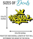 Custom Graffiti Name Wall Decal Personalized Graffiti Name Decal Graphics Large Vinyl Wall Decals for Home & Room Décor, Peel & Stick Wall Art for Kids & Teens Bedroom, Car, Vehicles by CozyNest Decor