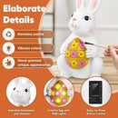 Brightever Outdoor Solar Garden Statues, Bunny with Easter Egg and 9 RGB LED Lights, Outdoor Figurine Lights - Solar Powered Garden Sculpture Easter Gifts for Kids, Women, Wife, Birthday by GreenHaven Gardens
