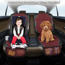 Car Seat Protector,2 Pack Automotive Seat Protectors Baby Carseat Pad Waterproof Durable 600D Fabric for Child Baby Car Seat Mat Vehicle Pet Cover 2 Storage Pockets (Wine Red) by TinyTreasures Baby Boutique