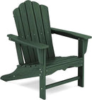 KINGYES HDPE Adirondack Chair, Classic Oversize Adirondack Chair, Green by GreenHaven Gardens