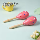 Maracas for Adults Kids Babies, Wooden Maracas Shaker Musical Instrument, Pink by TinyTreasures Baby Boutique