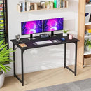 PayLessHere | 47 Inch Computer Desk | Black | Office Desk with Metal Frame, Adjustable Feet | Water-Resistant, Scratchproof Surface | Sturdy Writing Table for Home Office or Study | Pack of 1 by CozyNest Decor