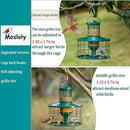 Upgraded Caged Bird Feeders Squirrel-Proof, Flexible Adjustment of Grille Size, 3 Lbs Seed Capacity, DIY Starling-Proof Caged Tube Hanging Wild Bird Feeder, Attract Small Birds(Deep Green) by CozyNest Decor