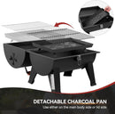 Royal Gourmet CC1619 Portable Tabletop Charcoal Grill, Convertible Lid-to-Grill Zone, Outdoor Compact Barrel BBQ Grill with 217 Sq. In. Grilling Space for Backyard, Patio and Parties, Black by GreenHaven Gardens