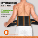 Abdominal Binder for Men and Women – Post Surgery & Postpartum Recovery Hernia Support Belt Waist Trainer for Men Adjustable Compression Wrap (Black,M) by TinyTreasures Baby Boutique