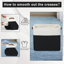 Large Fabric Storage Baskets | 50L Storage Bins, Decorative Linen Closet Baskets with Handles for Organizing, Shelf, Toys, Clothes, Home, Office, Nursery, 17x12x15Inches (Black&White) by CozyNest Decor