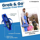 DaddyGoFish Kids Fishing Pole - Rod Reel Combo Tackle Box Starter Set - First Year Small Gear Kit for Boys Girls Toddler Youth Age Beginner Little Children by TinyTreasures Baby Boutique