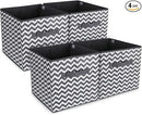 storage box Oxford fabric set of 4, foldable storage box fabric box in cube shape 30x30x30 cm for closet, clothes, books, cosmetics, toys by CozyNest Decor