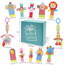 Baby Rattles & Socks - Wrist & Ankle Rattle Toys, Hanging Rattle, Activity Gift for Infants (12 B) by TinyTreasures Baby Boutique
